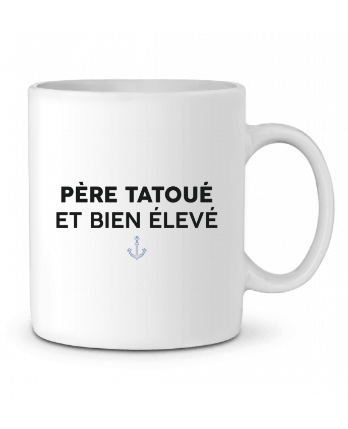 Mug  Père tatoué et bien élevé par tunetoo