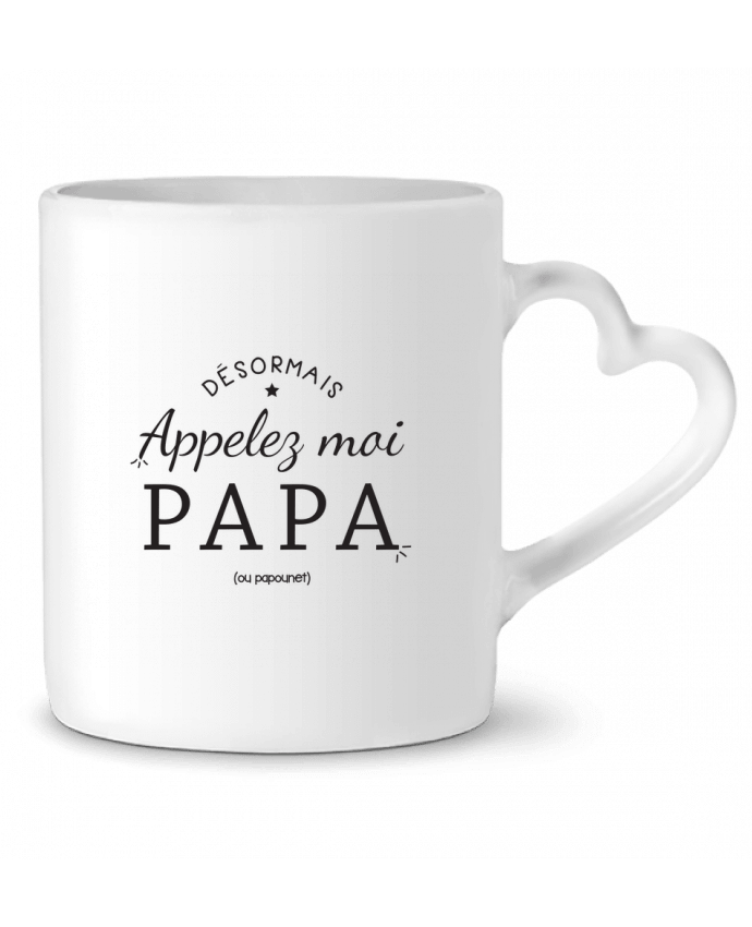 Mug coeur Appelez moi papa par tunetoo