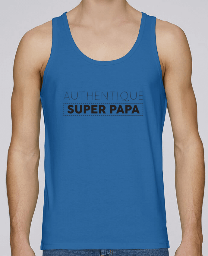 Débardeur homme Authentique super papa par tunetoo 100% coton bio