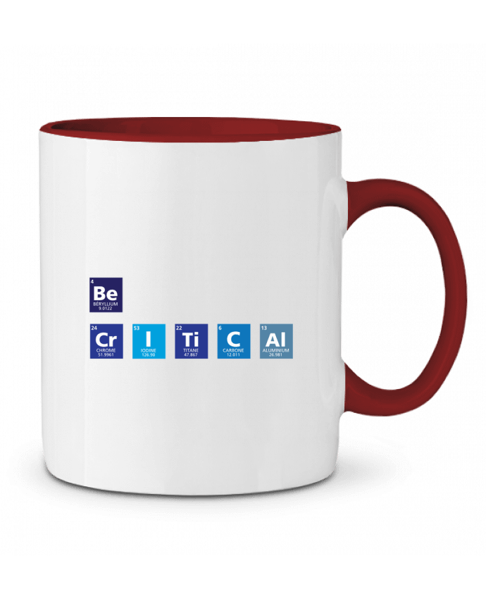 Mug bicolore Be critical tunetoo