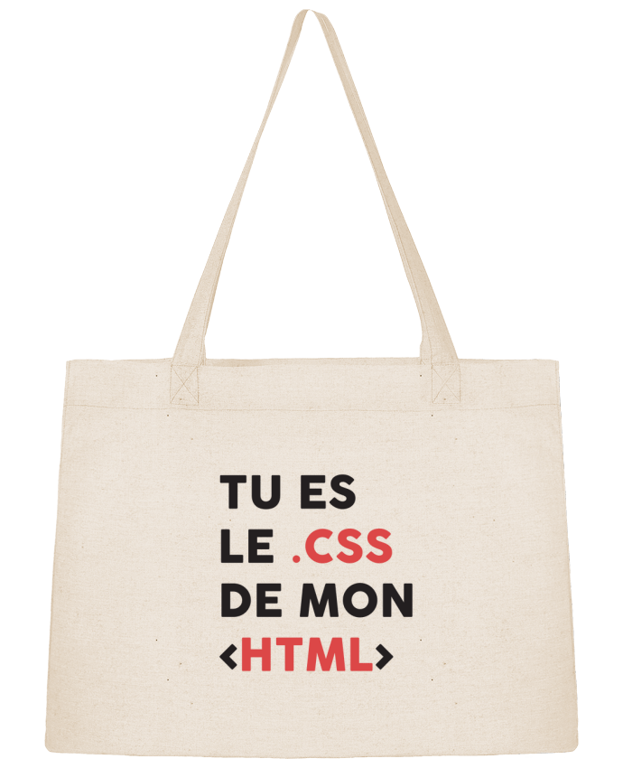 Shopping tote bag Stanley Stella Le CSS de mon HTML by tunetoo