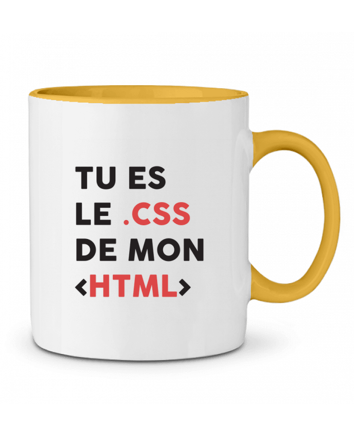 Mug bicolore Le CSS de mon HTML tunetoo