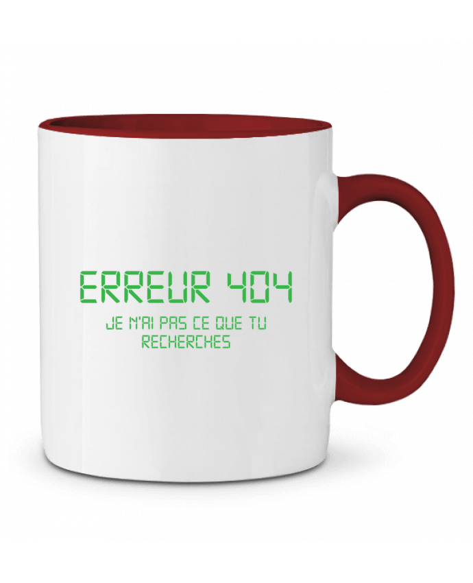 Mug bicolore Erreur 404 tunetoo