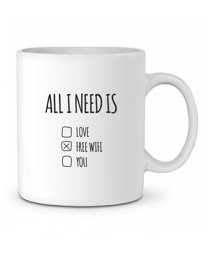 Mug  All i need is free wifi par tunetoo
