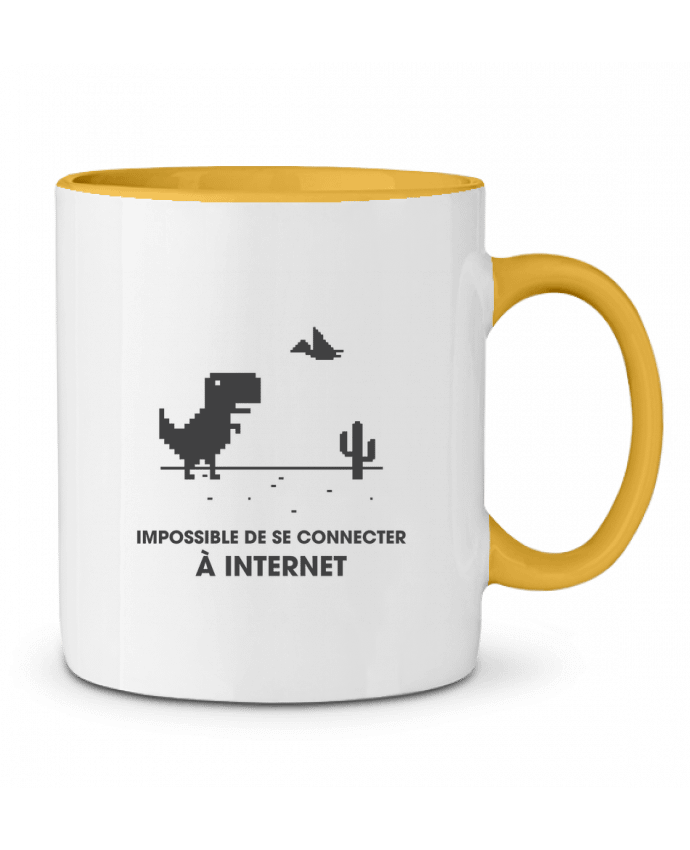 Mug bicolore Impossible de se connecter à internet tunetoo