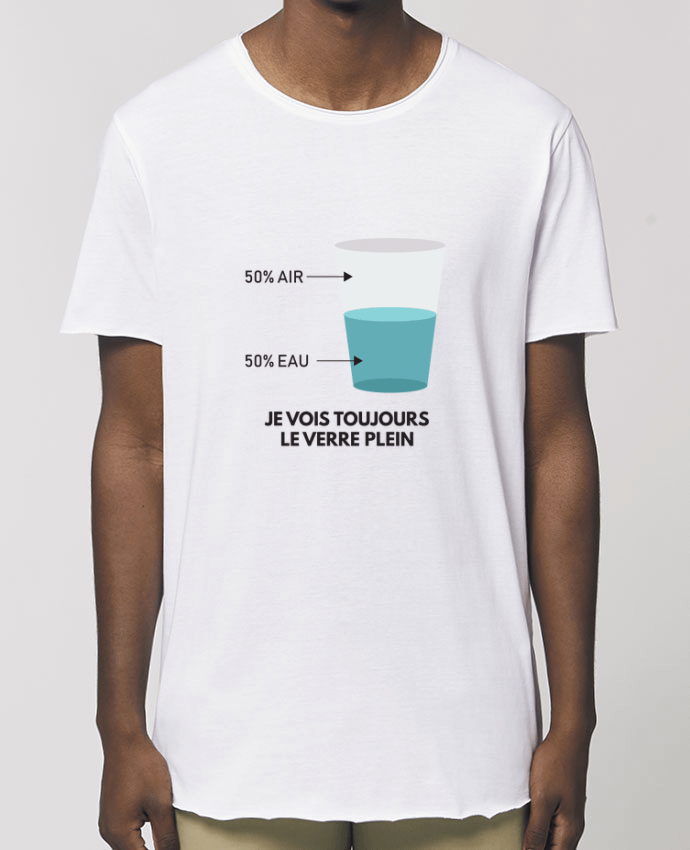 Tee-shirt Homme Toujours voir le verre plein Par  tunetoo