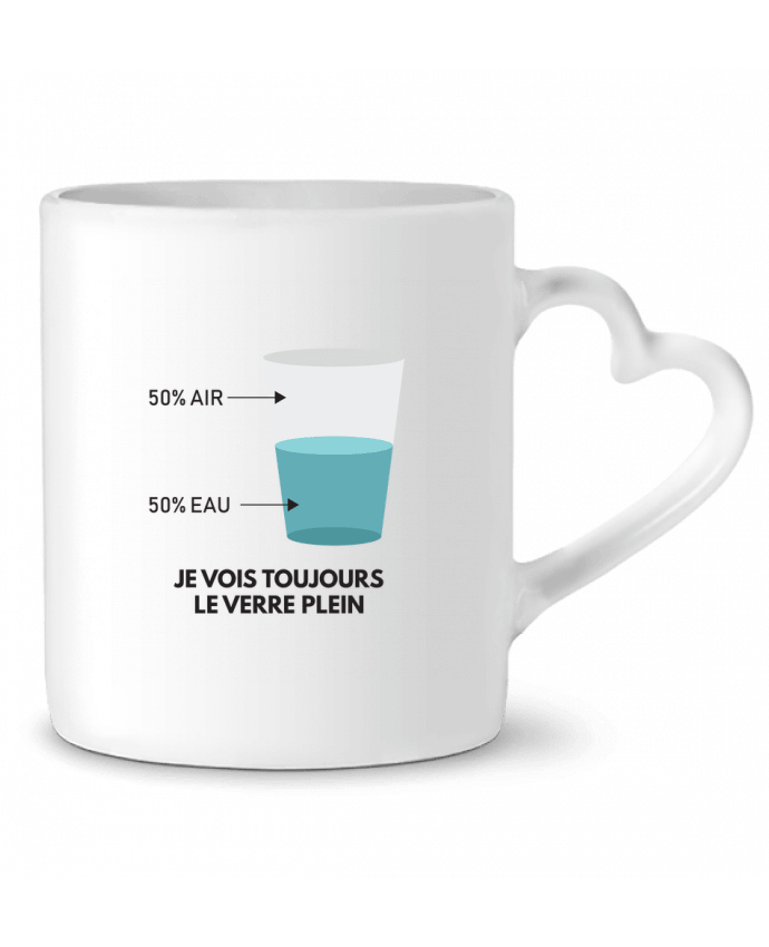 Mug coeur Toujours voir le verre plein par tunetoo