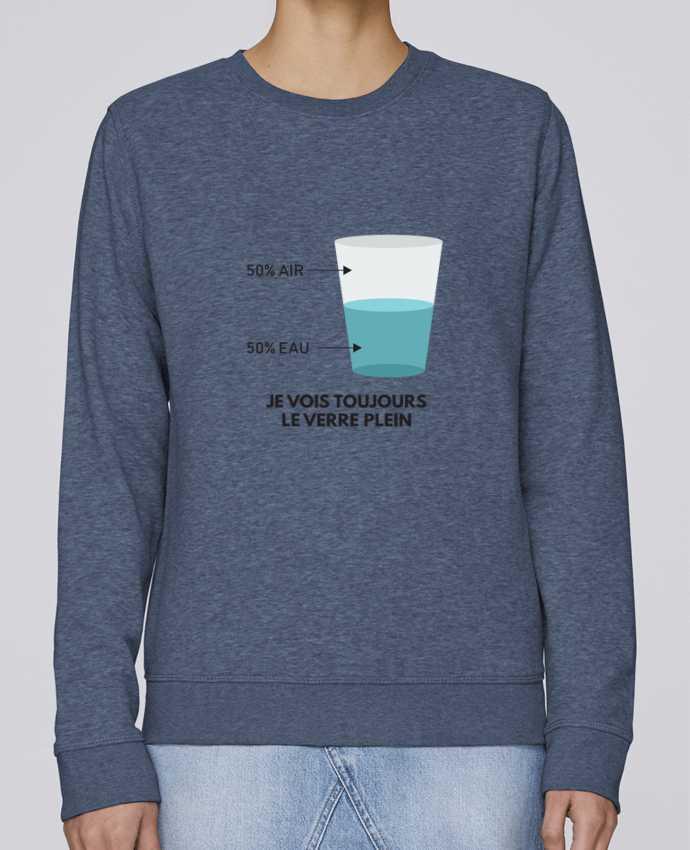 Sweatshirt Toujours voir le verre plein par tunetoo