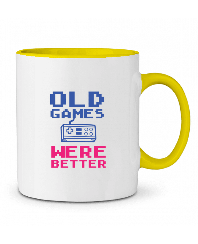 Mug bicolore Old games were better tunetoo