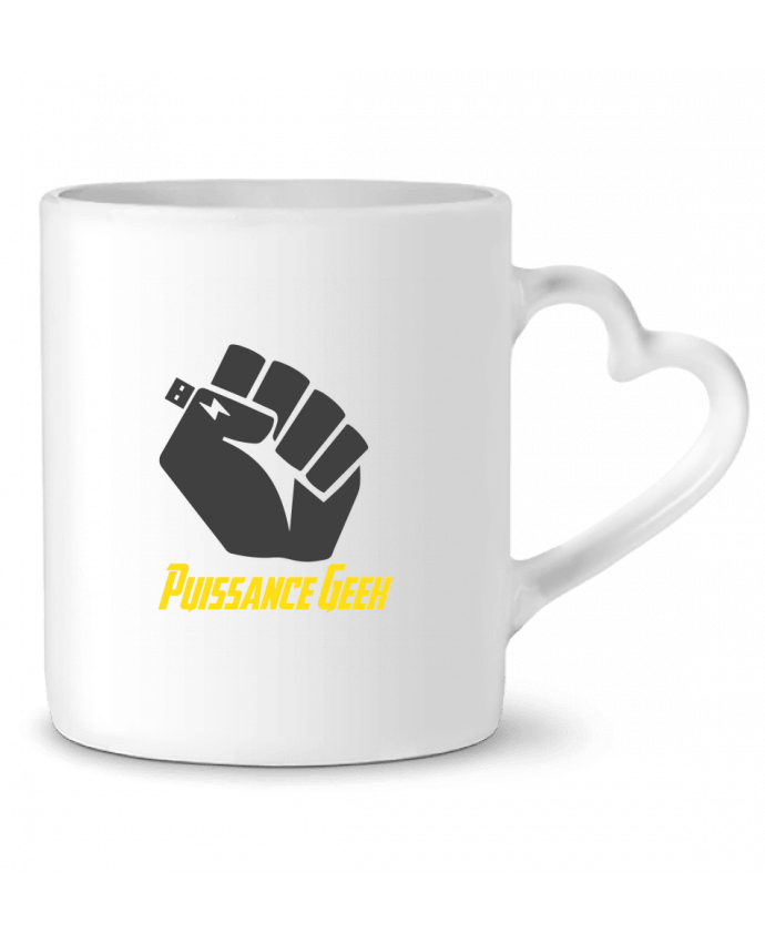 Mug coeur Puissance Geek par tunetoo