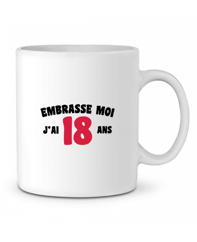 Mug  Embrasse moi j'ai 18 ans par tunetoo