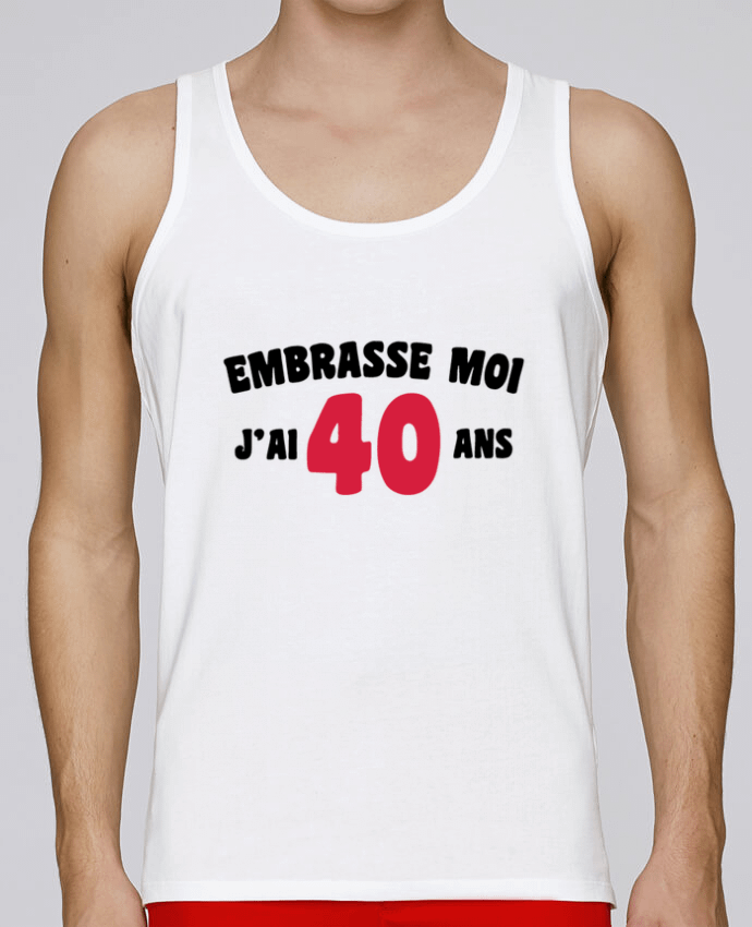 Débardeur homme Embrasse moi j'ai 40 ans par tunetoo 100% coton bio