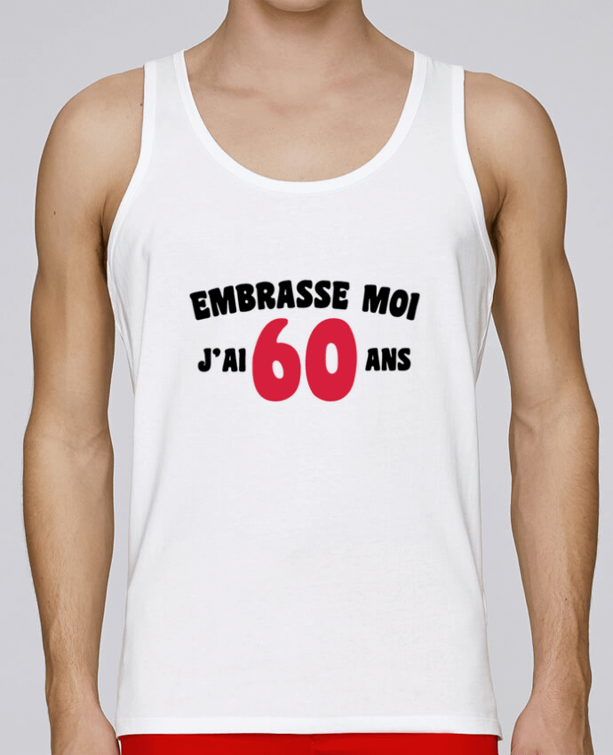 Débardeur homme Embrasse moi j'ai 60 ans par tunetoo 100% coton bio