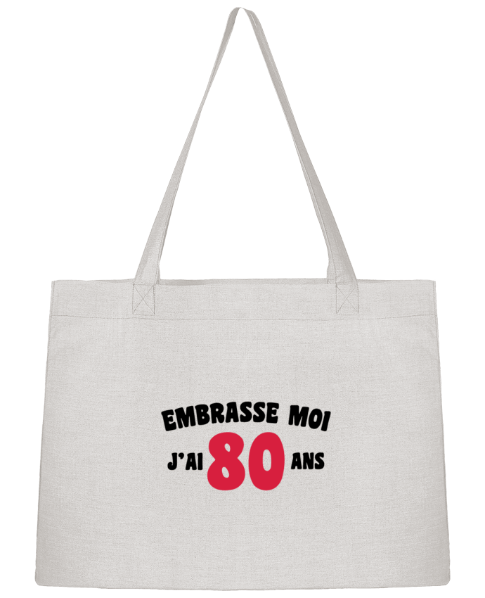 Sac Shopping Embrasse moi j'ai 80 ans par tunetoo