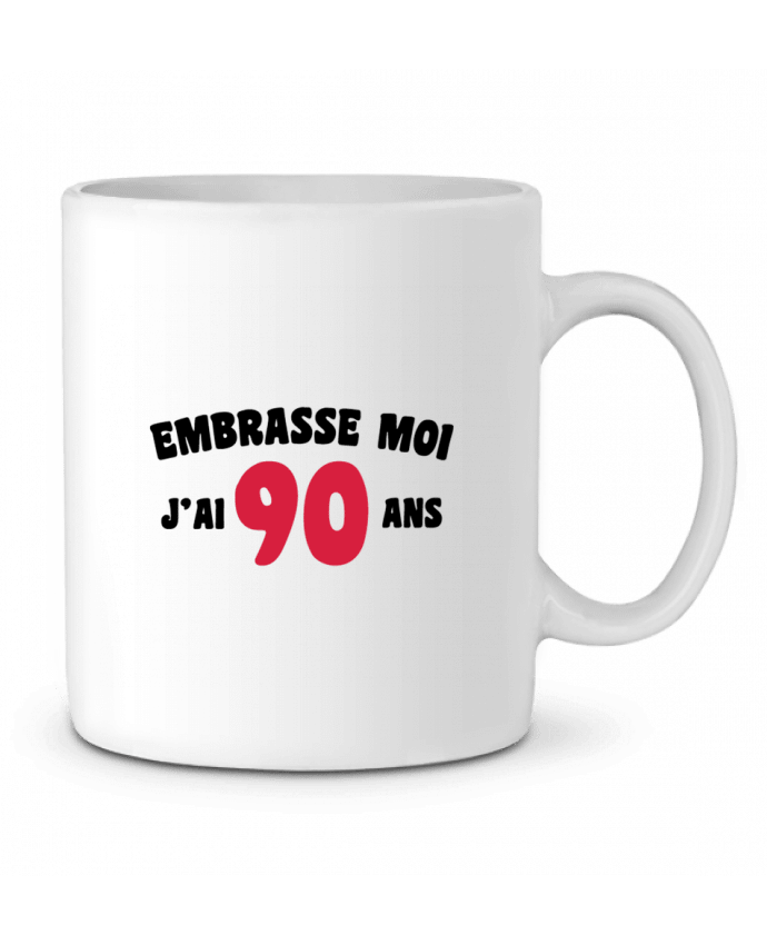 Mug  Embrasse moi j'ai 90 ans par tunetoo