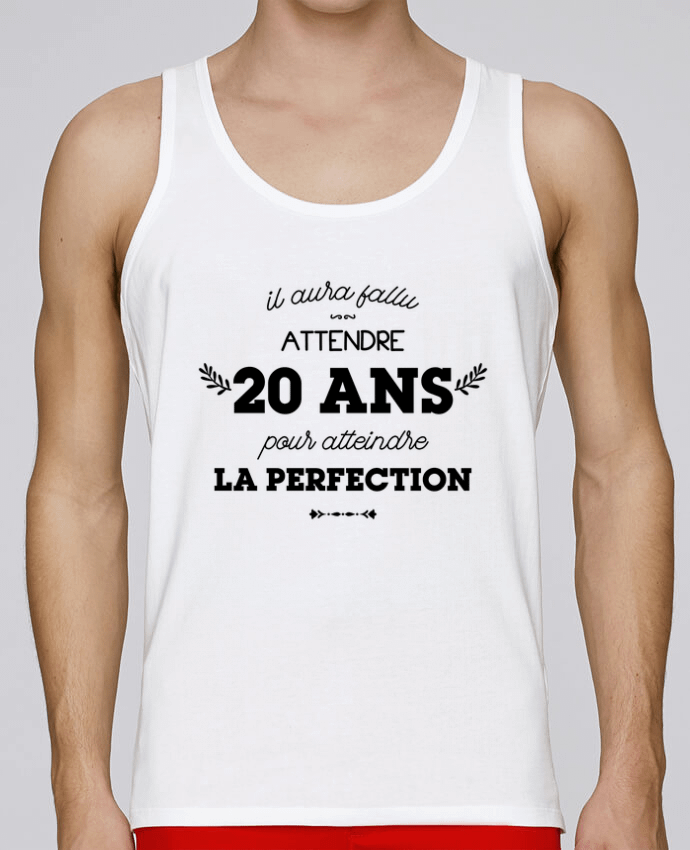 Débardeur homme 20 ans perfection - Anniversaire par tunetoo 100% coton bio