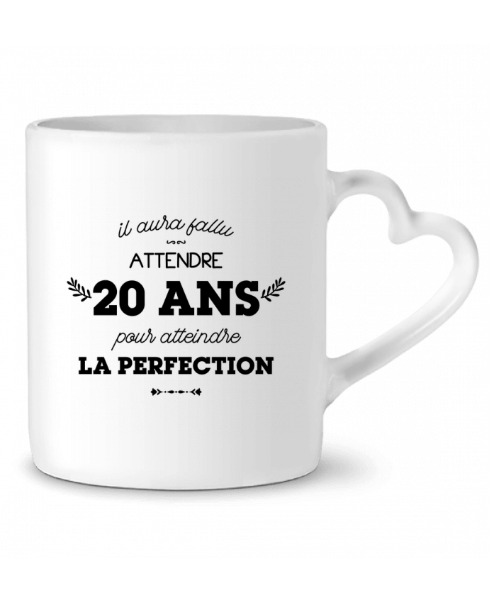 Mug coeur 20 ans perfection - Anniversaire par tunetoo