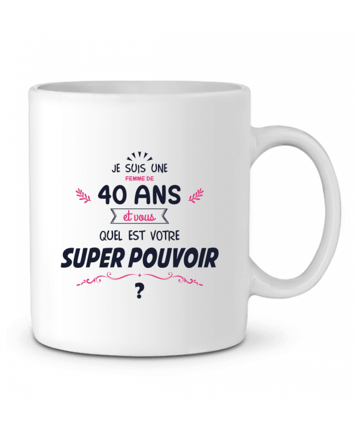 Mug  40 ans Super Pouvoir - Anniversaire par tunetoo
