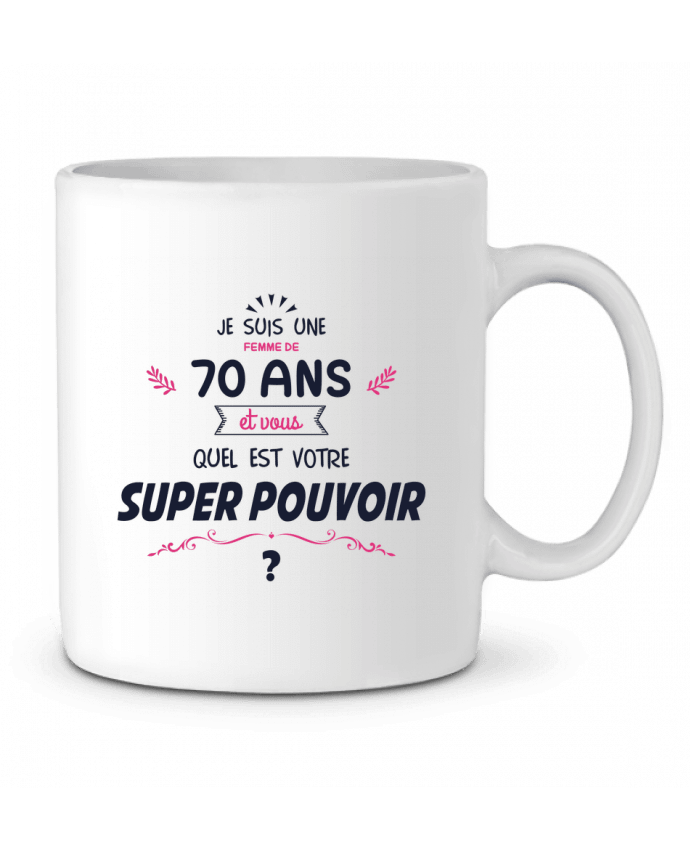 Mug  70 ans Super Pouvoir - Anniversaire par tunetoo