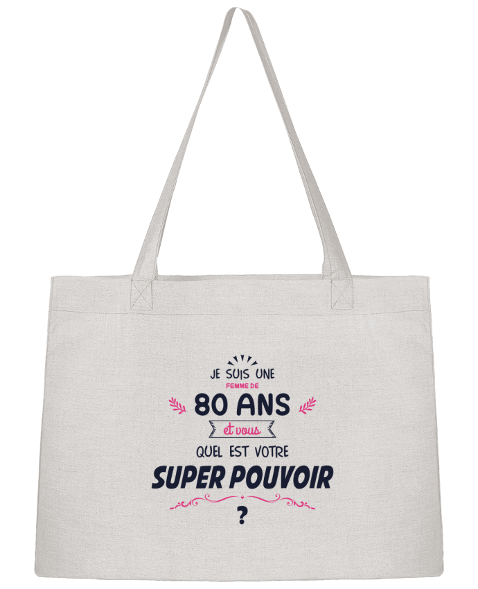 Sac Shopping 80 ans Super Pouvoir - Anniversaire par tunetoo