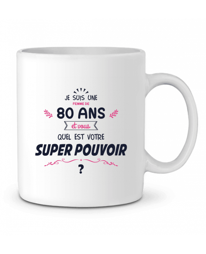 Mug  80 ans Super Pouvoir - Anniversaire par tunetoo