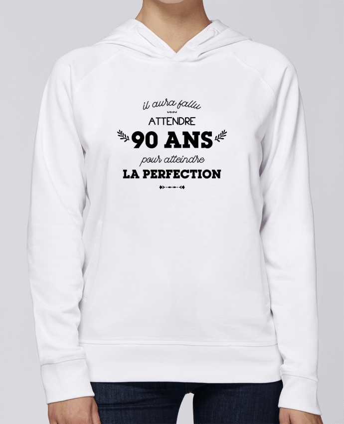 Sweat capuche femme 90 ans perfection - Anniversaire par tunetoo