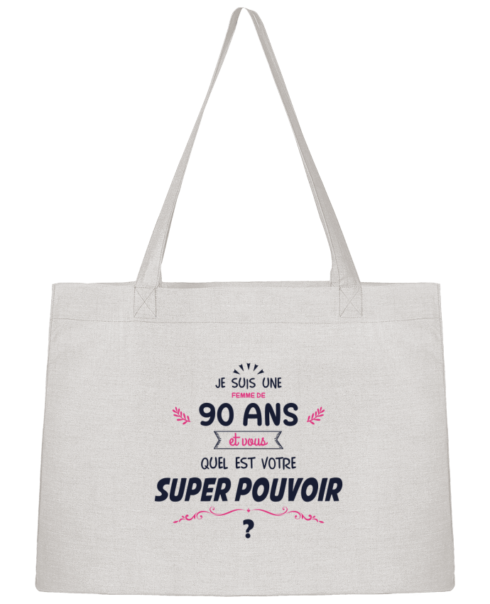 Sac Shopping 90 ans Super Pouvoir - Anniversaire par tunetoo