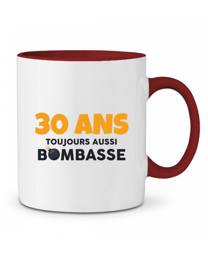 Mug bicolore 30 ans toujours bombasse - Anniversaire tunetoo