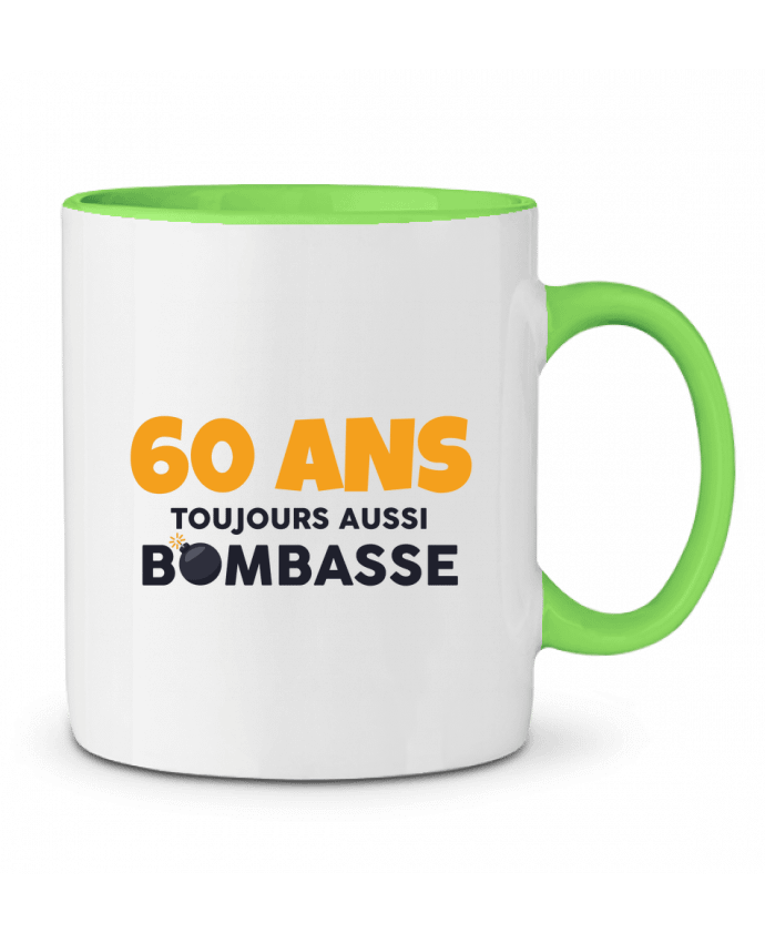 Mug bicolore 60 ans toujours bombasse - Anniversaire tunetoo