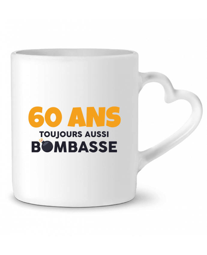 Mug coeur 60 ans toujours bombasse - Anniversaire par tunetoo