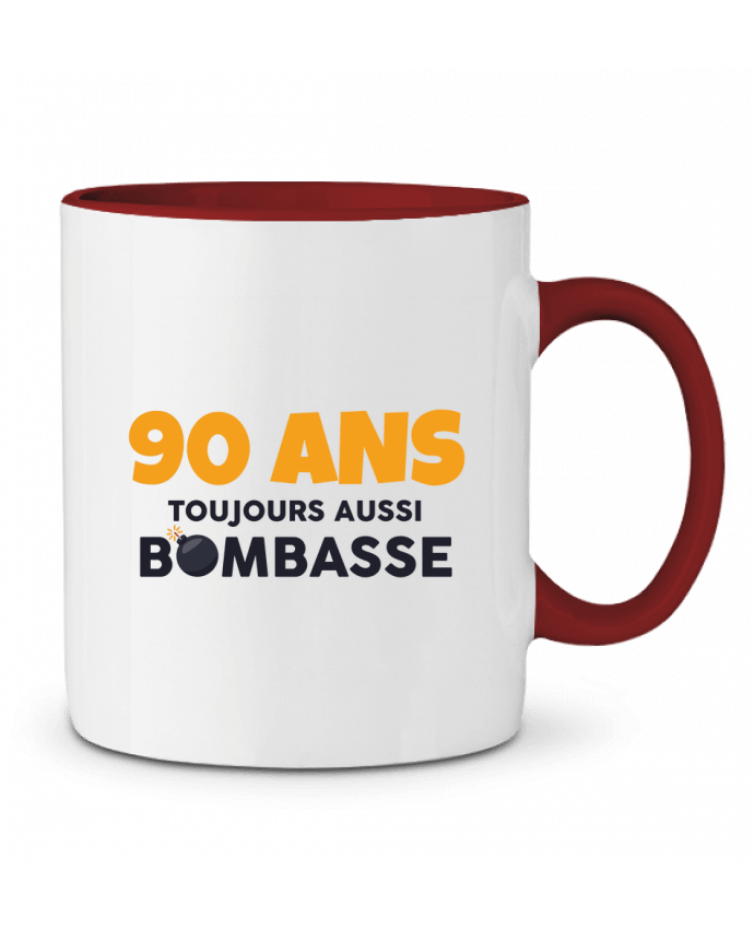 Mug bicolore 90 ans toujours bombasse - Anniversaire tunetoo