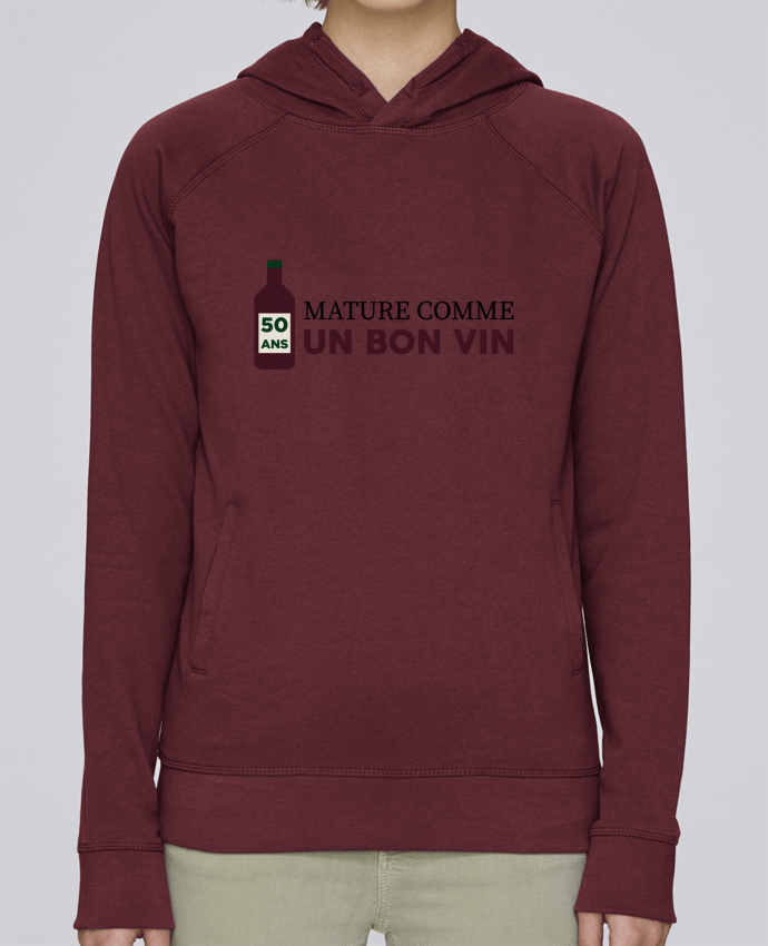 Sweat capuche femme 50 ans mature comme un bon vin - Anniversaire par tunetoo