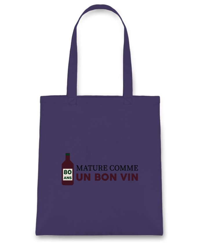 Bolsa de Tela de Algodón 80 ans mature comme un bon vin - Anniversaire por tunetoo