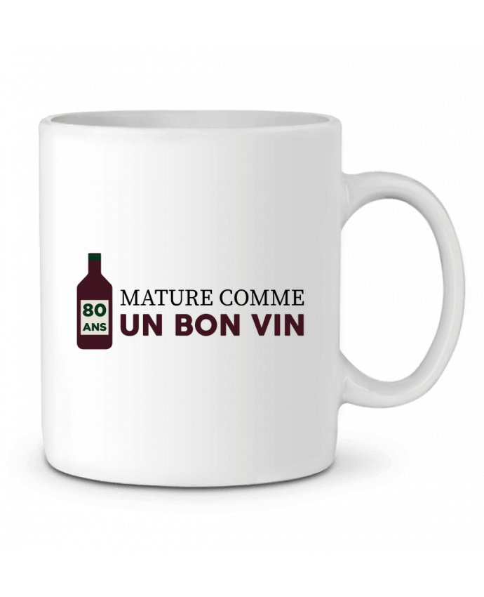 Ceramic Mug 80 ans mature comme un bon vin - Anniversaire by tunetoo