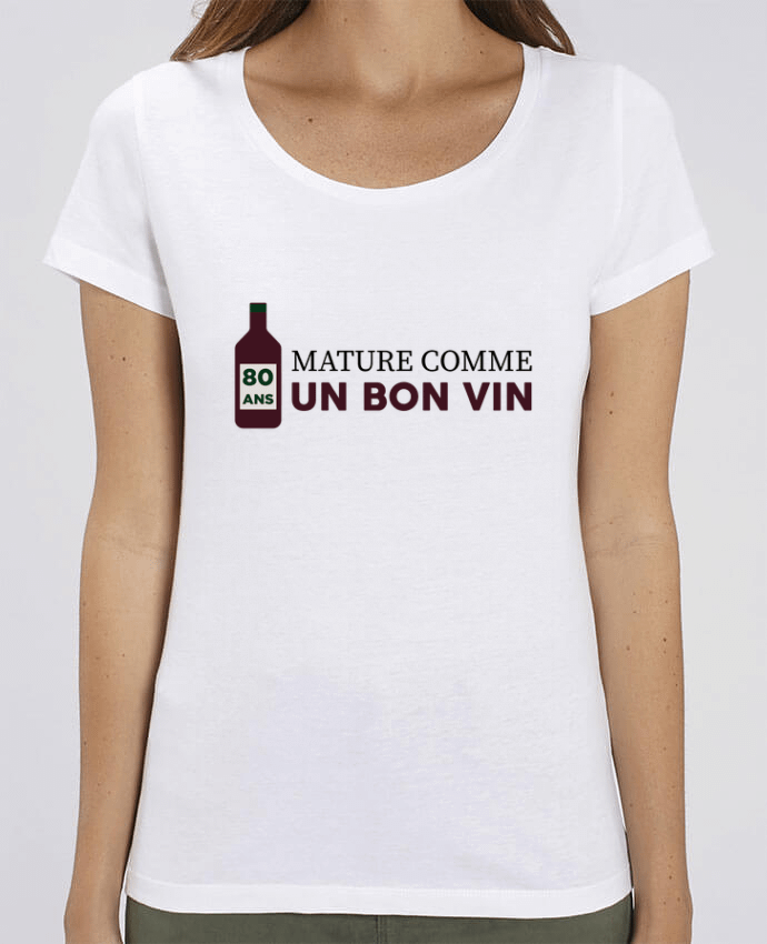 T-shirt Femme 80 ans mature comme un bon vin - Anniversaire par tunetoo