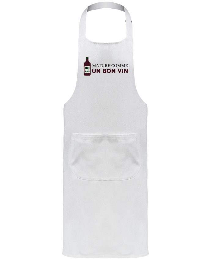 Garden or Sommelier Apron with Pocket 80 ans mature comme un bon vin - Anniversaire by tunetoo