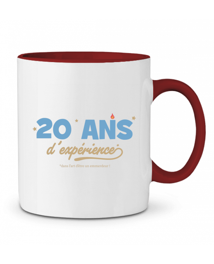 Mug bicolore 20 ans d'expérience - Anniversaire tunetoo
