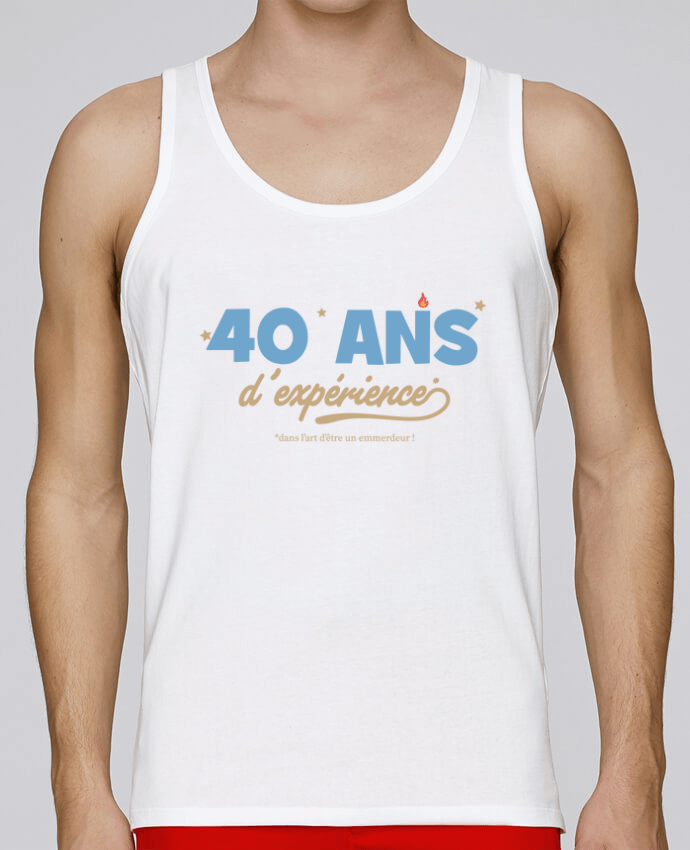 Débardeur homme 40 ans d'expérience - Anniversaire par tunetoo 100% coton bio