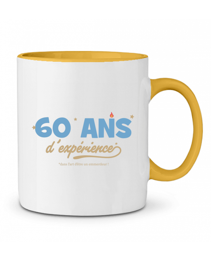 Mug bicolore 60 ans d'expérience - Anniversaire tunetoo