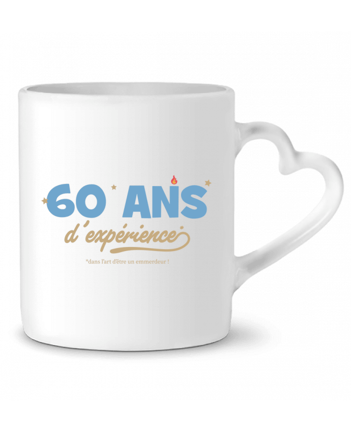 Mug coeur 60 ans d'expérience - Anniversaire par tunetoo