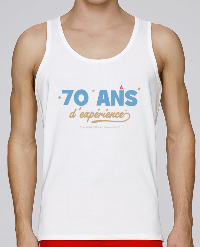 Débardeur homme 70 ans d'expérience - Anniversaire par tunetoo 100% coton bio