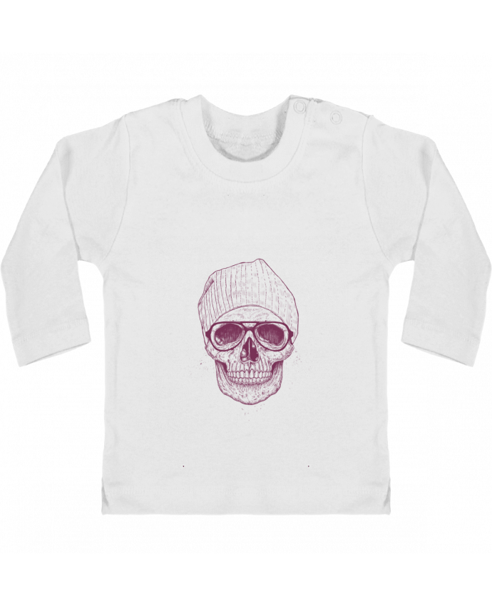 Camiseta Bebé Manga Larga con Botones  Cool Skull manches longues du designer Balàzs Solti