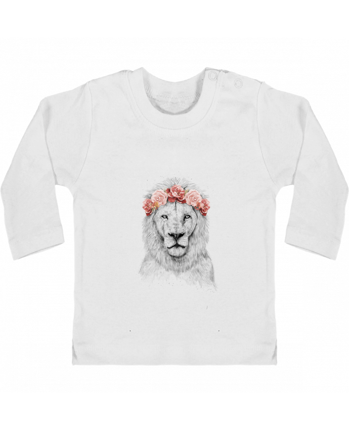 Camiseta Bebé Manga Larga con Botones  Festival Lion manches longues du designer Balàzs Solti