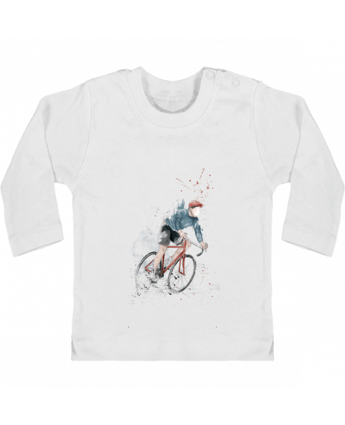 Camiseta Bebé Manga Larga con Botones  I want to Ride manches longues du designer Balàzs Solti