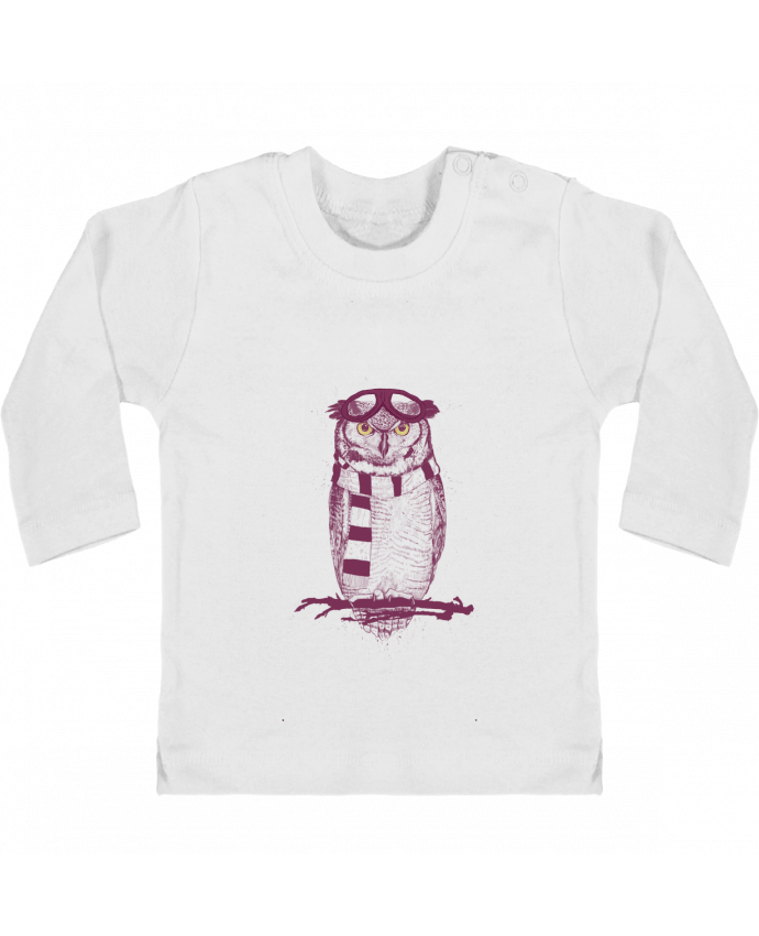 Camiseta Bebé Manga Larga con Botones  The aviator manches longues du designer Balàzs Solti