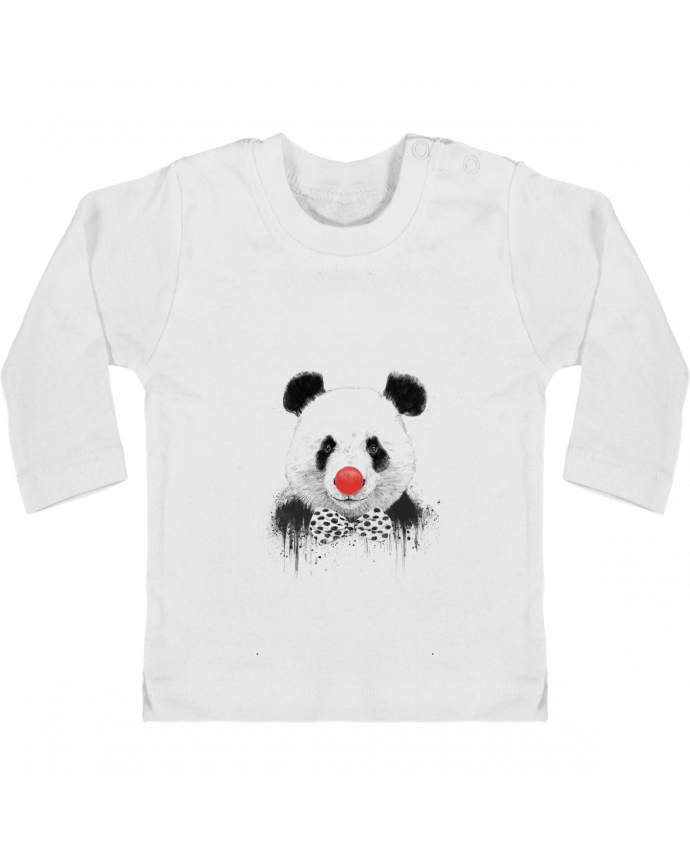 Baby T-shirt with press-studs long sleeve Clown manches longues du designer Balàzs Solti
