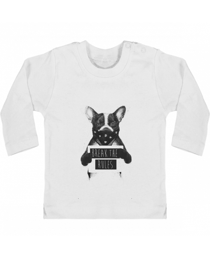 Baby T-shirt with press-studs long sleeve rebel_dog manches longues du designer Balàzs Solti