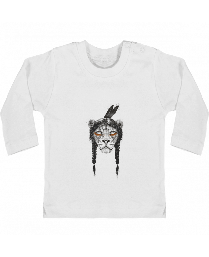 T-shirt bébé warrior_lion manches longues du designer Balàzs Solti