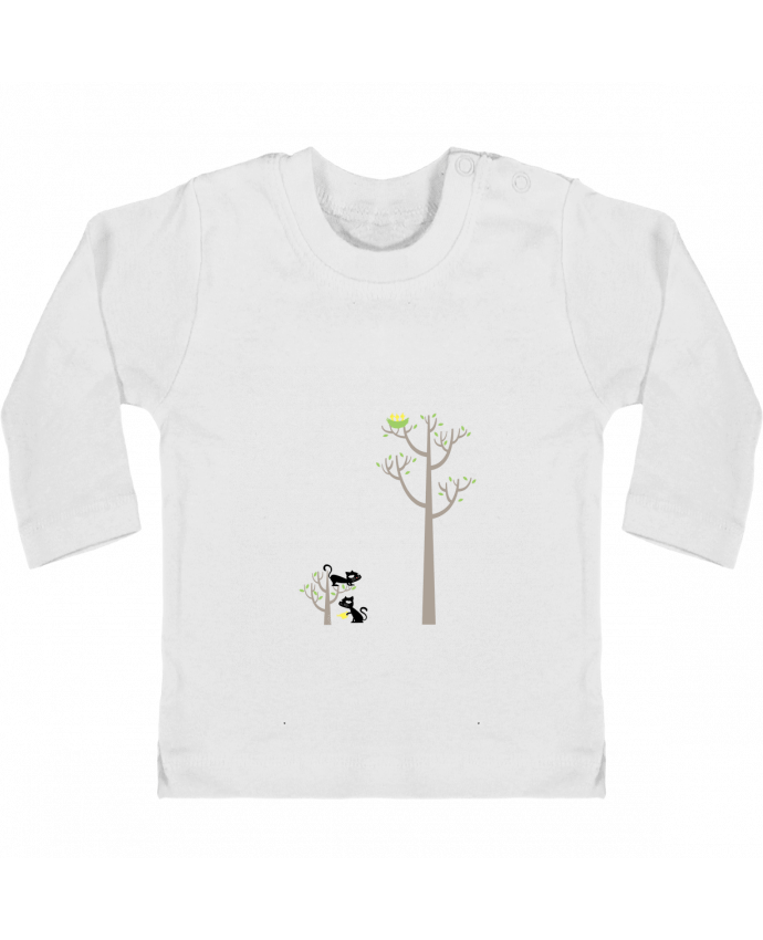 Baby T-shirt with press-studs long sleeve Growing a plant for Lunch manches longues du designer flyingmouse365