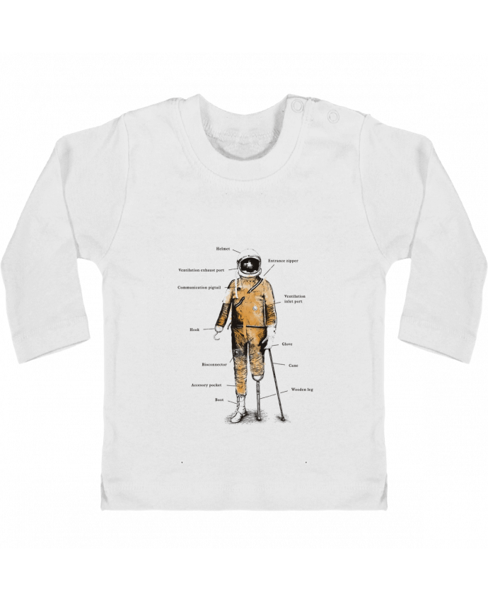 T-shirt bébé Astropirate with text manches longues du designer Florent Bodart